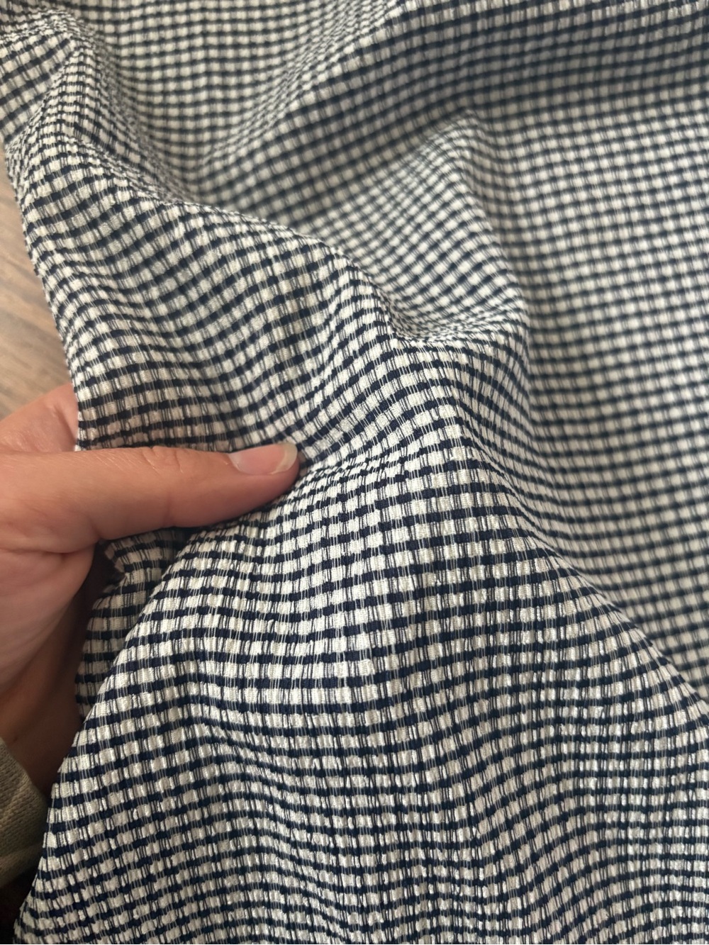 Old Navy Black and White Check Smocked Tank Midi Dress - Picture 3 of 4